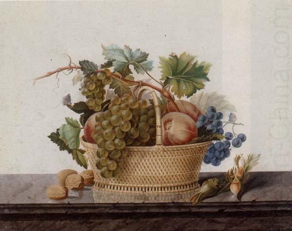 Madame Elie Still life of fruit in a bowl,upon a stone ledge china oil painting image